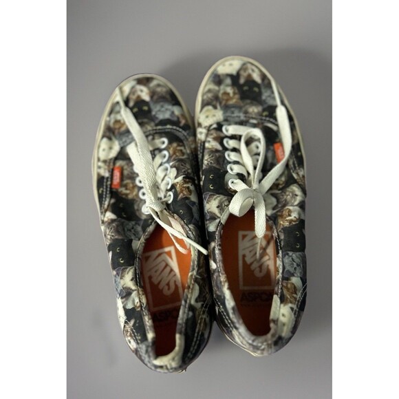 Vans X ASPCA Cat Sneakers Mens 6.5 Womens 8 Lace Up Kitty Rare Special Edition - Picture 1 of 8